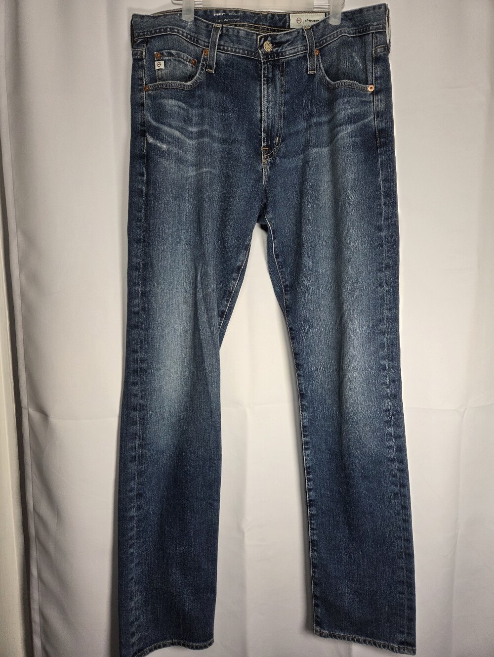 AG Adriano Goldschmied Everett Slim Straight Denim Blue Jeans Men's 32x33